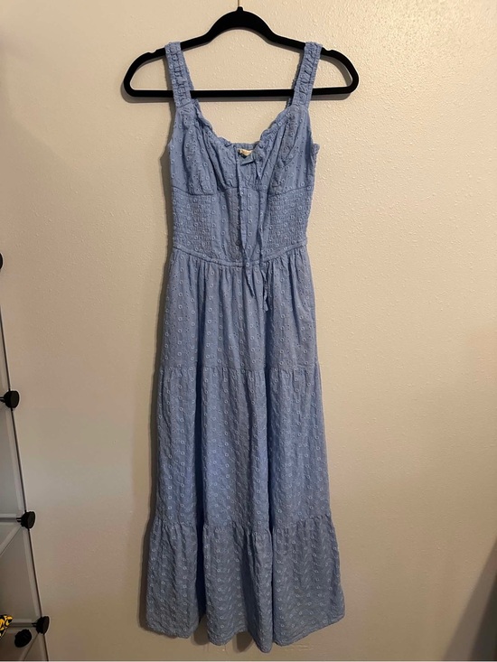 Sim & Sam Dresses & Skirts - Light Blue Eyelet Tiered Maxi Dress - Sleeveless Summer Dress